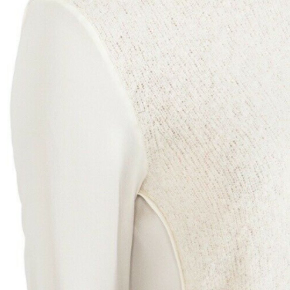 Theory Wool Silk Rolleena Curlique Ivory Sweater - Picture 6 of 11